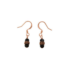 Peppercorn Czech Glass Copper Earrings